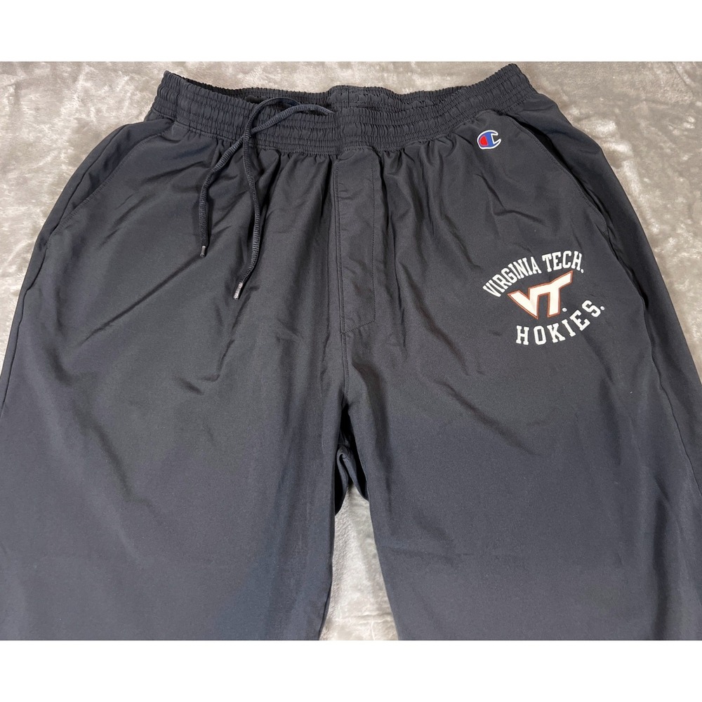 Champion Virginia Tech Hokies Mens XL Gray Athletic Track Pants VT Logo NCAA - Picture 4 of 10
